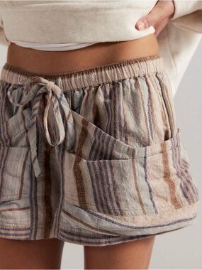 Free People Good Fortune Stripe Shorts